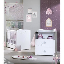 Chambre bébé duo Nao: lit 120x60, commode a langer - Babyprice - Bla