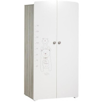 Chambre bébé trio Teddy: lit 120x60, commode a langer et armoire - B