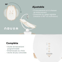 Babymoov Swoon Hoop Baby Swing - Remote Control Included, Ultra Comfor