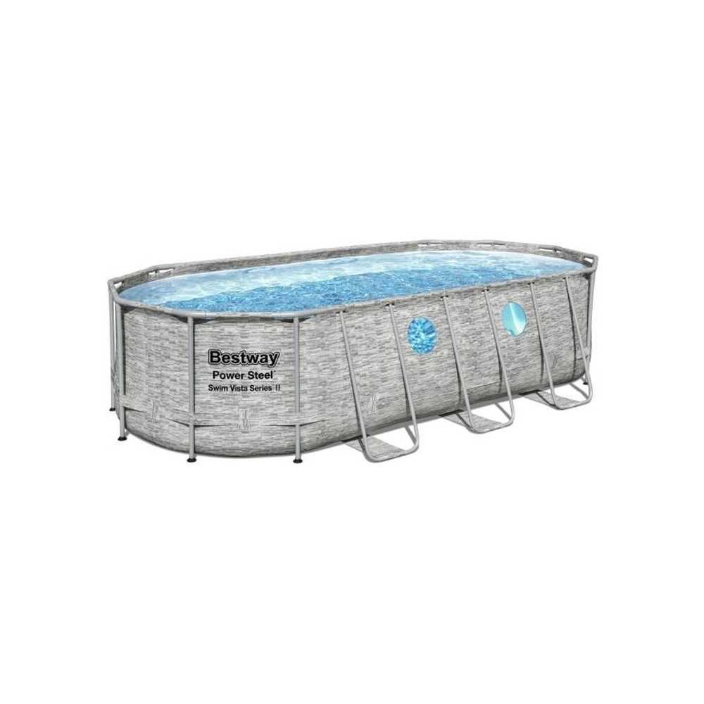 Kit Piscine hors sol tubulaire BESTWAY - Power Steel - 549 x 274 x 122