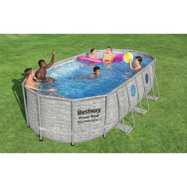 Kit Piscine hors sol tubulaire BESTWAY - Power Steel - 549 x 274 x 122