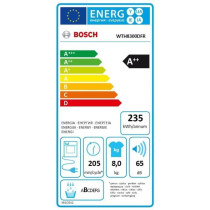 Seche-linge pompe a chaleur BOSCH WTH8300DFR SER4 - 8 kg - Classe A++