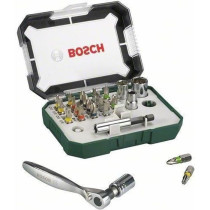 Bosch screwing set (kit 26 rooms, assortment of screwing tips with rat