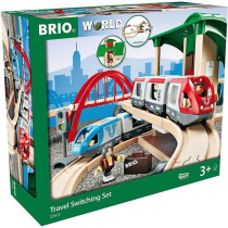 Brio World Circuit Plateforme Voyageurs - Coffret complet 42 pieces -