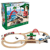 Brio World Circuit Plateforme Voyageurs - Coffret complet 42 pieces -