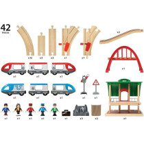 Brio World Circuit Plateforme Voyageurs - Coffret complet 42 pieces -