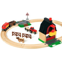 Circuit de la Ferme en bois BRIO - Coffret complet 20 pieces - Ravensb