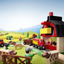 Circuit de la Ferme en bois BRIO - Coffret complet 20 pieces - Ravensb