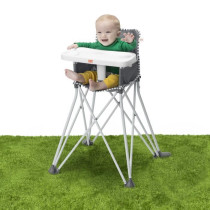 BRIGHT STARTS Pop 'N Dine Folding High Chair, with Carry Bag, Cup Hold