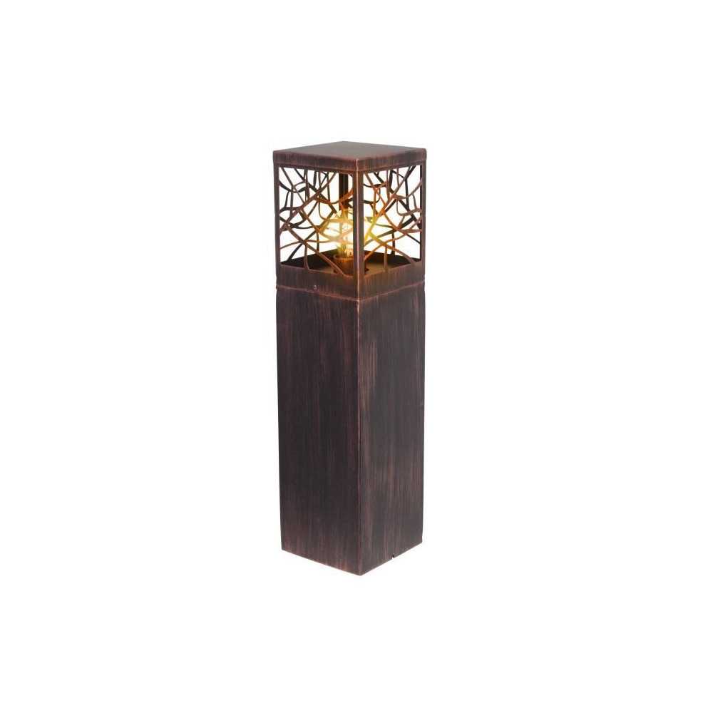 BRILLIANT - WHITNEY Outdoor bollard - rust color - metal/plastic E27 1