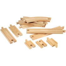 BRIO World - 33401 - Evolution Set Beginners -11 Rails - Wooden Toy