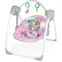 Portable and compact swing - BRIGHT STARTS - Pink Paradise - Automatic
