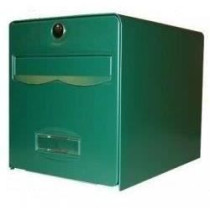 BURG WACHTER Galvanized steel Balthazar mailbox - 1 door - Green
