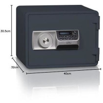 Fireproof safe - BURG WACHTER - FP 44 E - 60 min certified, code openi
