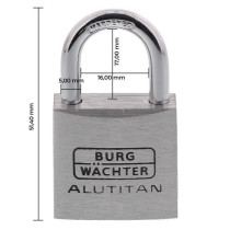 Set of 2 padlocks - BURG WACHTER - DUO 770 30 SB - 30 mm Alutitan, dou