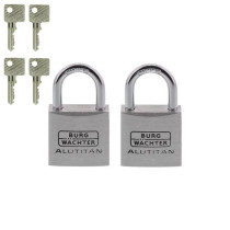 Set of 2 padlocks - BURG WACHTER - DUO 770 30 SB - 30 mm Alutitan, dou
