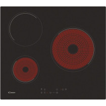 Vitroceramic hob -Candy - 3 foci - L 60 cm - CH63CT -NOIR
