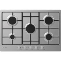 Gas plate -Candy - 5 fireplaces - L 74.5 x D 51 cm - Chw7x -Acier stai