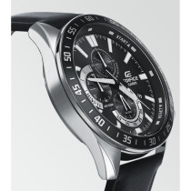 CASIO - Genuine Leather Watch - EDIFICE - Black