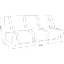 Banquette clic clac 3 places - Terracotta - 100% coton - L 193 x P 92