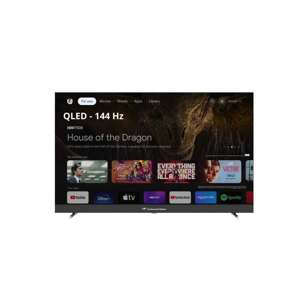 TV QLED UHD 4K GAMING - CONTINENTAL EDISON - 55'' (139 cm) - Smart Goo