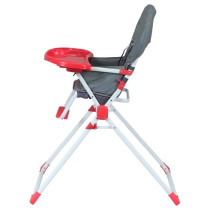 BAMBIKID Fixed high chair - 6 months - Mixed - Gray and red