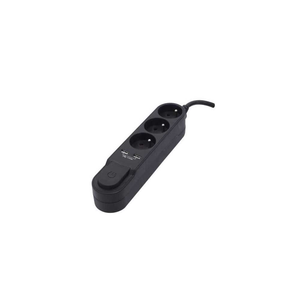 Chacon Multiprise Bloc with switch 3 sockets 16 A and 2 2A USB outputs Chacon Multiprise Bloc with switch 3 sockets 16 A and 2 2A USB outputs
