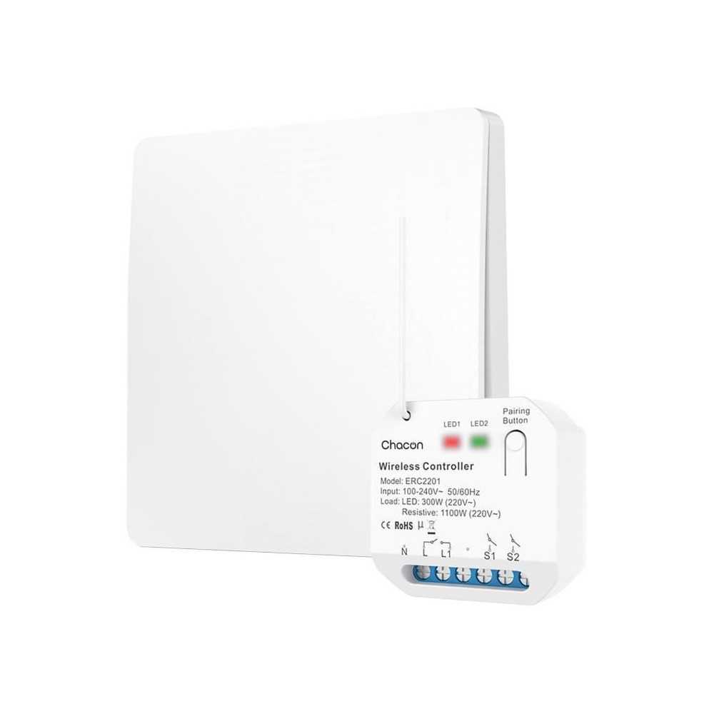 Lighting module and switch set - CHACON - 54666 - Wireless - Without b Lighting module and switch set - CHACON - 54666 - Wireless - Without b