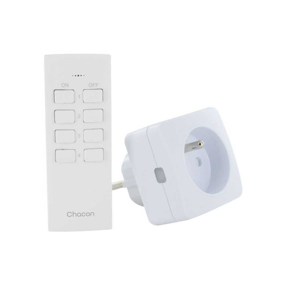Set of 2 mini sockets - CHACON - On/Off - 2300 W (FR) + remote control Set of 2 mini sockets - CHACON - On/Off - 2300 W (FR) + remote control