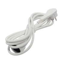 CHACON Extension cable HO5VVF 3 x 1.5 mm²- 3 m - With flat plug - Whi