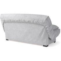 Banquette clic clac 3 places - Matelas 17 cm - Tissu gris clair - L199