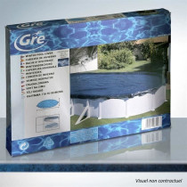 GRE - Winter tarpaulin of 120g/m² for Ø4m A Ø4.60m - Black Round So