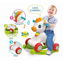 Clementoni - Rocking horse and wheels - Mane with intercation buttons