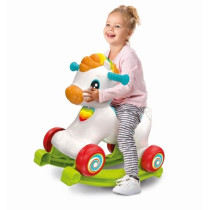 Clementoni - Rocking horse and wheels - Mane with intercation buttons