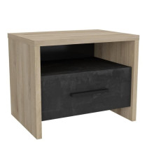 Demeyere bedside table 1 drawer - Kronberg chene decor - L 49.6 x D 36