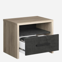 Demeyere bedside table 1 drawer - Kronberg chene decor - L 49.6 x D 36