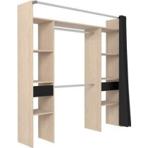 Dressing ARTIC avec rideau - L 198 x H 203 cm - 2 colonnes + 2 penderi