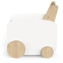 Storage trolley on wheels - FIRMIANA - Scandinavian style - Matt white