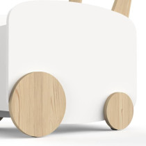 Storage trolley on wheels - FIRMIANA - Scandinavian style - Matt white