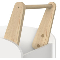 Storage trolley on wheels - FIRMIANA - Scandinavian style - Matt white