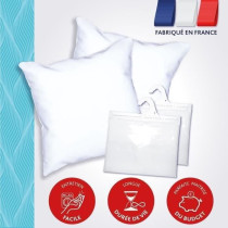 DODO Pack 2 trendy pillows 60x60cm + 2 waterproof pillow protectors 60