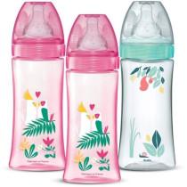 Set of 3 anti-colic baby bottles - DODIE - Anti-colic - Round teats -