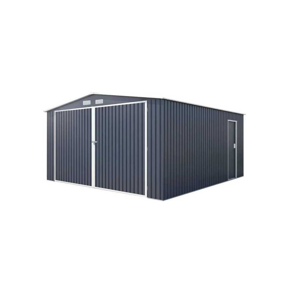 COMET Abri de jardin / Garage en métal 16 m² - 380 x 420 x 232 - Kit