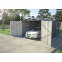 COMET Abri de jardin / Garage en métal 16 m² - 380 x 420 x 232 - Kit