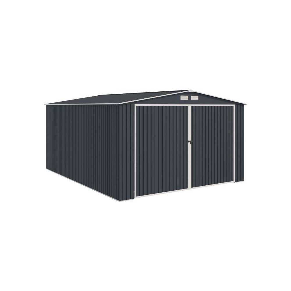 ORION Abri de jardin / Garage en métal 18,2 m² - 380 x 480 x 232 - K