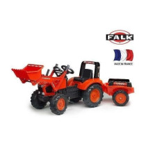 Tractopelle a pédales - FALK - Kubota - Avec remorque - Des 3 ans - 1