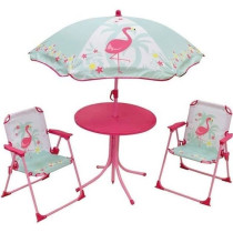 FUN HOUSE 713088 FLAMENT PINK Garden furniture with a table, 2 folding