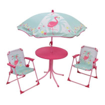FUN HOUSE 713088 FLAMENT PINK Garden furniture with a table, 2 folding