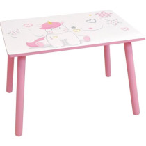FUN HOUSE - Unicorn table h 41.5 cm x w 61 cm x d 42 cm with a chair h