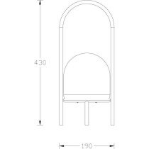 Resin lamp on 4 feet USB 200 Lumens H43 cm - Galix